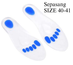 INSOLE SEPATU GEL SILICON SUPER LEMBUT DAN EMPUK ALAS SEPATUANTI KAKI PEGAL PRIA DAN WANITA
