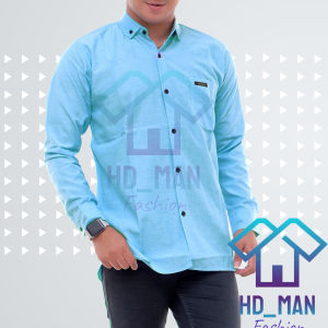 Baju Kemeja Pria Hem Polos Formal Pria Casual Kemeja Panjang Jumbo Big Size XXL XXXL XXXXL