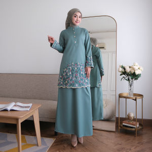 Stelan rok bordir terlaris kancing bahan katun toyobo