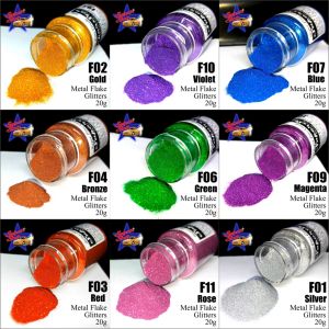 P50 Super Star Metal Flake Glitters 20g Super Fine Grade For Air Brush Spray Gun Aerosol Spray Paint