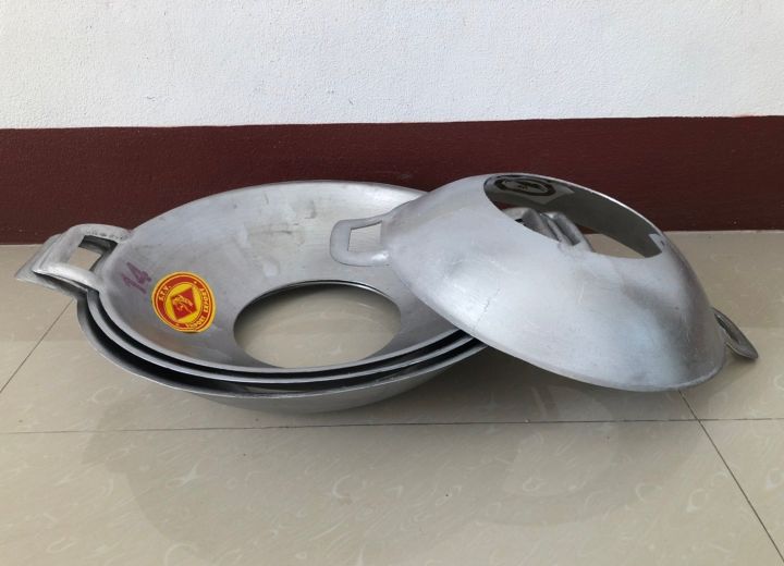 กระทะ กระทะ2หู กระทะเจาะก้น กระทะ2หูเจาะก้น เบอร์ 12/13/14/15/16/17/18 (ตราจระเข้ ศรคู่/หัวม้า)