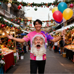 เสื้อยืดคริสต์มาสล่าสุดสำหรับผู้ชายและผู้หญิง เสื้อซานตาคลอสตลก เสื้อคริสต์มาสคอกลมขนาดบวกแขนสั้น