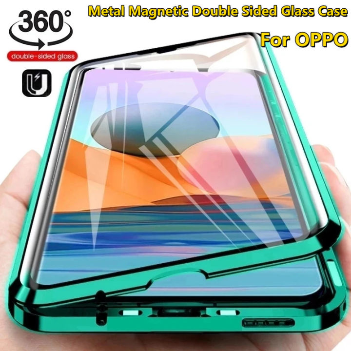 Ốp nam châm kim loại cho OPPO A58 A17 A57 A74 A16 A36 A76 vỏ Oppo