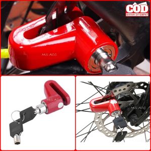 Gembok Cakram Motor Paling Kuat Anti Maling Bahan Solid Warna Acak Aksesoris Pengaman ONGLEN