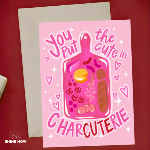 Cute Love Greeting Charcuterie Cheese Card Funny Romantic Card for Boyfriend Girlfriend Love Card
