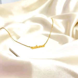 Kalung nama titanium anti karat necklace custom lapis emas ukir name fashion aksesoris