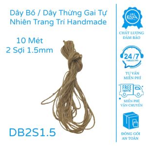 Cuộn Dây Thừng Gai Tự Nhiên Jute 150M x 1.5mm (2 Sợi ) – Dây Decor Trang Trí Handmade Buộc Quà
