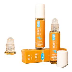 Lutein Essential Oil Light Lines Rolling Fade Eye Moisturizing Lutein Eye Serum Roller Applicator Eye Tightening Fine Line Minimizer Dark Circle Treatment Morning Eye Refresh Cooling Effect Depuffing