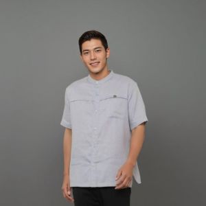 Baru Koko Nibras Khawla Light Grey katun dobby jaquard crinkl Premium L