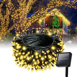 Outdoor Solar String Lights LED Garland Fairy Light Solar Powered Garden Decor Light for Patio Yard Tree Wedding Christmas Party