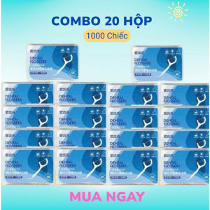 Siêu rẻ Sét 20 hộp (1000 chiếc) tăm chỉ nha khoa tăm chỉ nha khoa vệ sinh kẽ răng hộp 70gam tăm chỉ nha khoa