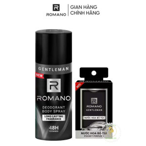 Combo Xịt Toàn Thân Romano 195ml + Nước Hoa Nam Bỏ Túi 18ml – Tiện Lợi Thơm Lâu