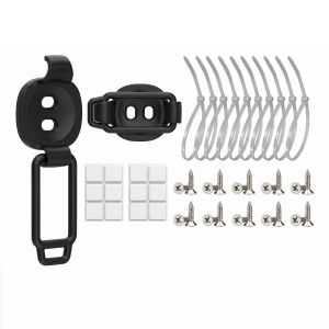 MUQZI 10 Pack Adjustable Cable Clips Reusable Elastic Cord Organizer Wire Organization Self-Adhesive  Cable  Management for Office Desk Home