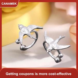 【CANAMEK】 1 cặp đơn giản nuốt chim tai clip cho phụ nữ cô gái đơn giản động vật không xuyên giả sụn Tai Cuff đồ trang sức quà tặng