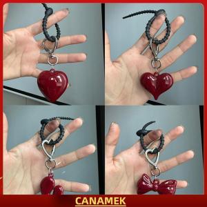 Miễn phí vận chuyển✨ Tinh Tế Tính Khí Màu Đỏ Trái Tim Bow Charms Keychain Đa Năng Điện Thoại Mặt Dây Chuyền Thời Trang Ba Lô Treo Trang Trí Phụ Kiện Quà Tặng