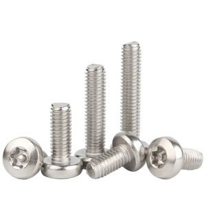 M10 M12 304 A2-70 Stainless Steel Six Lobe Torx Button Round Head with Pin Anti-theft Security Bolt Screw