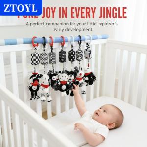 [COD]🔥🔥🔥ZTOYL Baby Rattles Hanging Toy Set 0 12 Months Montessori Sensory Plush for Car Seat Crib Stroller