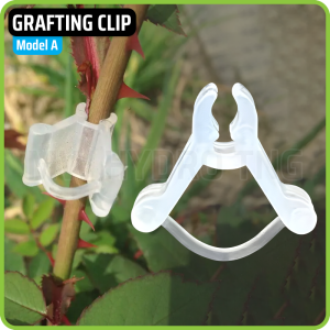 10 Pcs - Small Clear Grafting Clip for Seedling Model A | Klip Kecil Bening Sambung Pucuk Batang Bibit Tanaman