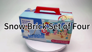 เครื่องทำบล็อคหิมะ4ชิ้น/เซ็ตชุดชุดอุปกรณ์แม่พิมพ์ปราสาททรายสำหรับเด็กครอบครัวฤดูหนาวกิจกรรมกลางแจ้งความสนุกสนานและชายหาดทรายของเล่น