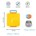 SUNSHINE - Omiebox Insulated Hot and Cold Kids Bento Box by Omielife Omie Lunchbox. 