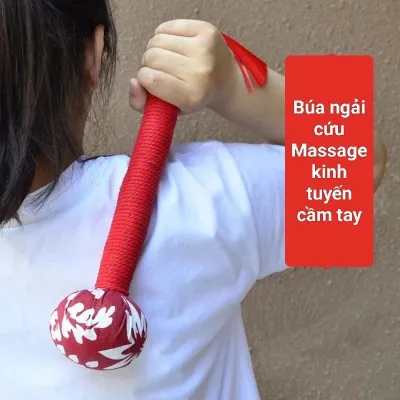 Búa ngải cứu thảo dược gậy thảo dược mát xa cổ lưng khơi thông kinh mạch giảm đau lưu thông khí huyết-NIEVE