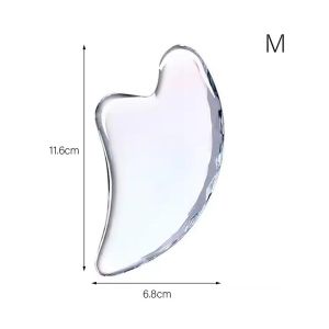 Skin Scraping Resin Gua Sha Massage Board Guasha Plate Face Eye SPA Massager Scrapers Tools for Face Neck Back Body Legs Beauty Face Wash Massager Lymphatic Facial Dredge V Face Artifact Crystal Scraping Board Spa Scraping Tool Body Health