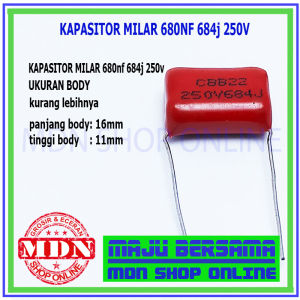 Kapasitor milar mylar 250v 680nf 820nf 684j 250v 824j 250v 5 pcs