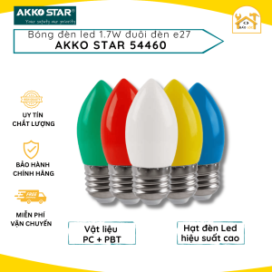 Bóng đèn Led quả nhót màu trắng đỏ vàng 1.7W đuôi đèn e27 AKKO STAR