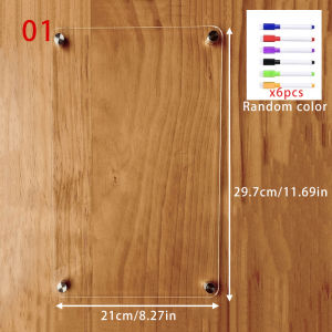 Fridge Sticker Calendar Board Magnetic Reusable Weekly Planner Transparent Dry Erase Message Writing Board Black Surface Magnets