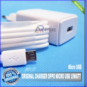 Charger Casan Hp Op A1K A3S MICRO Usb 2A Adapter Cable Charger - Putih AR