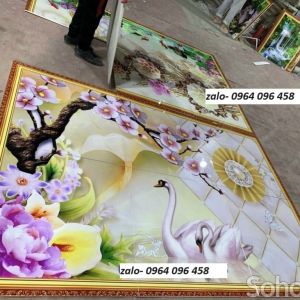 Gạch tranh 3d ốp tường phong thủy mệnh kim - MXC322