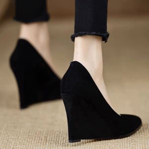 Free Shipping WomenS Spring And Autumn Shallow-Toe High-Heeled Shoes Comfortable And Professional Designed For Petite Women With A Thick Sole For Added Height Perfect For Casual Wear And Commuting