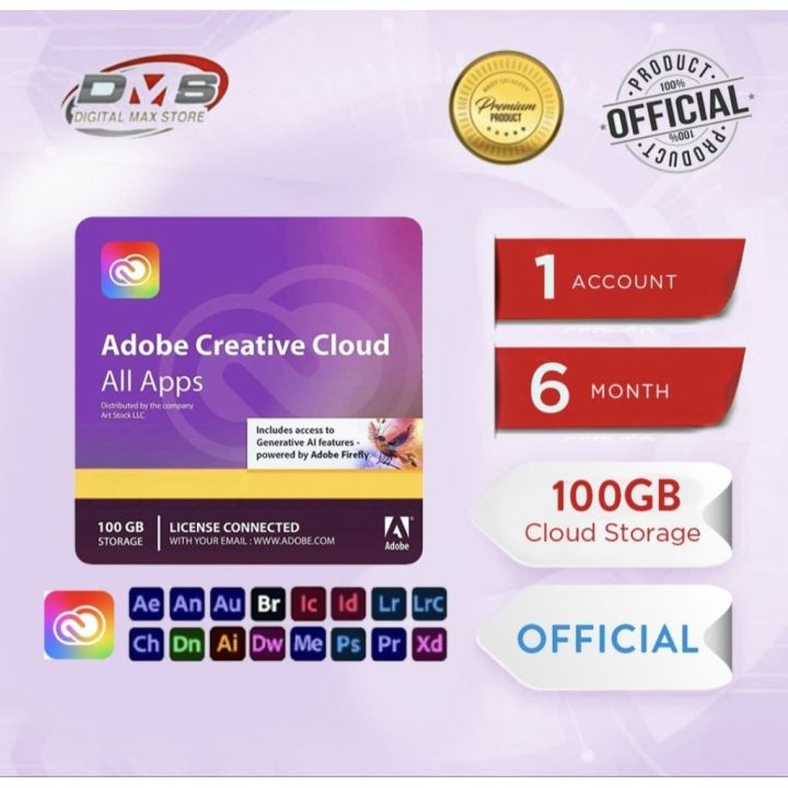 ADOBE Creative Cloud All Apps | 1, 2, 3, 6 Months Subscription | 100 GB ...