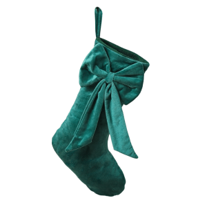 Bowknot Christmas Stocking Velvet Large Capacity Candy Gift Bag Elegant Holiday Stocking Stuffers Christmas Hanging Sock Photo Props