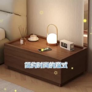 UrbanSpace SG- Nightstand Rectangular Side Table Modular Storage Cabinet Sofa Side Table Bedside Shelf Beside Table