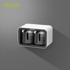 ECOCO Condiments Container Wall-mounted Seasoning Storage Box Organizer Spices Jar Kitchen Accessories