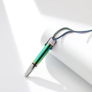 LUSIT Mindfulness Training Whistle Necklace Metal With Cotton Core Relaxation Necklace Portable Yoga Necklace Necklace Yoga Practice