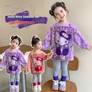 Joyncleon in hình Hello Kitty dễ thương Bộ Áo nỉ cho xuân thu cho bé gái trang phục hoạt hình thời trang