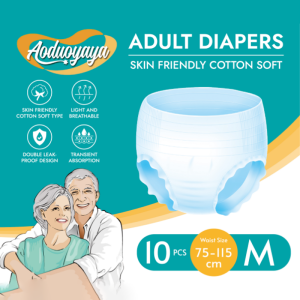 Aoduoyaya 10PCS Adult Diaper M/L/XL Cotton Disposable Pull Up Pants Caress Diaper Quickly Aabsorb