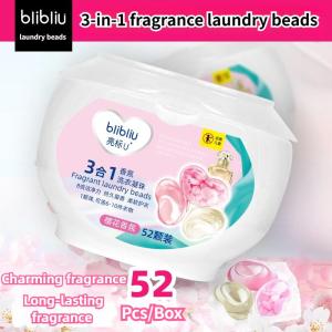 52pcs / hộp hoa anh đào mùi giặt tập trung - 5-in-1 Công thức: Mùi thơm lâu dài kháng khuẩn 8x tập trung để quần áo mịn