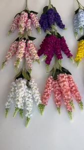 5 Stem French Style Artificial Silk Flowers Hyacinth Snapdragon Delphinium Fake Floral for Home Wedding Table Decor COD PH