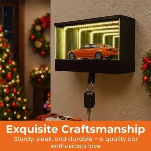 WENTIVV Creative Garage Key Holder Funny Multifunctional Wall Mount Key Storage Rack Decorative Bracket with LED Light Fun Key Organizer Entryway