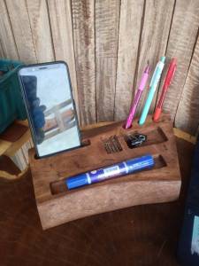 ที่ใส่ปากกาไม้ กล่องใส่ปากกาไม้ กล่องใส่เครื่องเขียน ที่เสียบปากกา ที่ใส่ปากกาวินเทจ ของใช้บนโต๊ะทำงาน แท่นเสียบปากกา