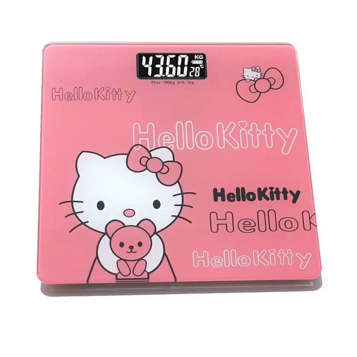 A2U - FREE BATTERY - Cartoon Intelligent Electronic Body Scale Bathroom Glass High Accuracy Weight Scale电子体重秤