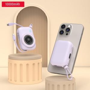 SG READY STOCK CCC Certification Ultra-Portable 10000mAh  with Built-in Cable 15W MagSafe Charging Camera Style 3C Safe