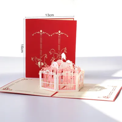 Pop Up Card 3D Card Thank You Romantic Card Rose Cherry Blossom Tree Popup Greeting Cards for Couple Birthday Anniversary Wedding Valentine Christmas