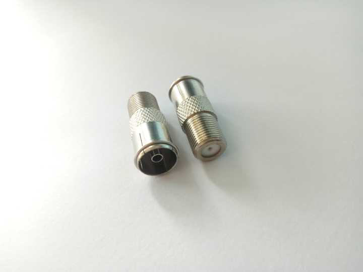 Konektor Soket F to Cover TV besi Sambungan Connector Antena Antenna