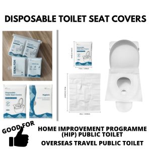 [SG SELLER] 10pcs Disposable Toilet Seat Cover Home Improvement or Overseas Public Toilets hygiene product clean seats!