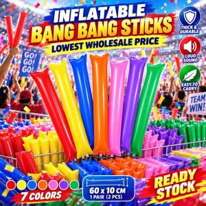 10PCS 60CM Inflatable Cheer Sticks Thickened PE Loud Thunder Sticks Sports Concert Party Noise Maker