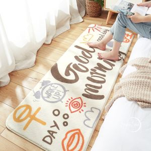 [SG Local Stock]Cashmere Carpet Bedroom Bedside Thickened Wool Floor Mat Living Room Sofa Non-Slip Mat